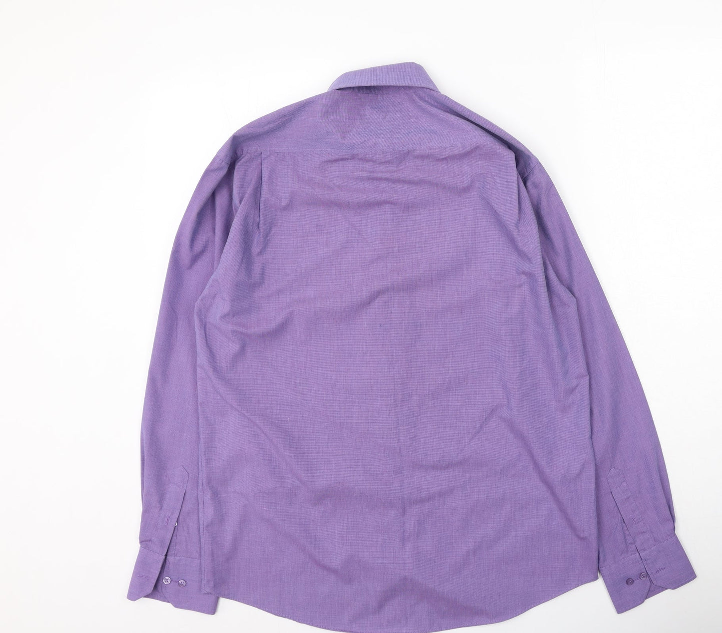 Burton Mens Purple  Polyester  Button-Up Size 38 Collared