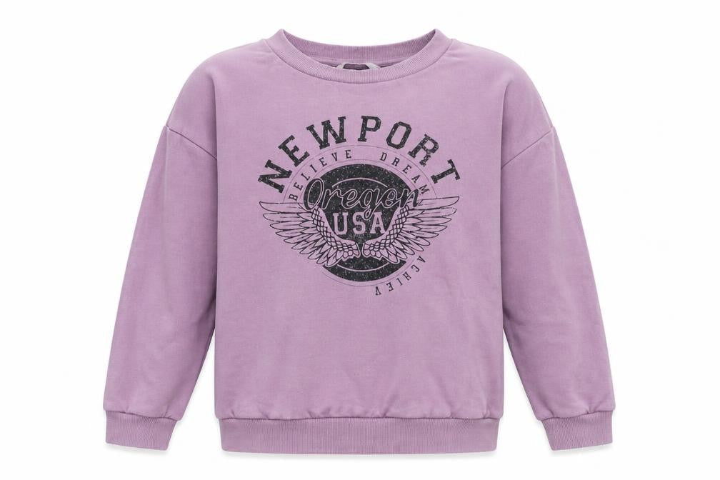 George  Girls Purple  Cotton Pullover Sweatshirt Size 7-8 Years