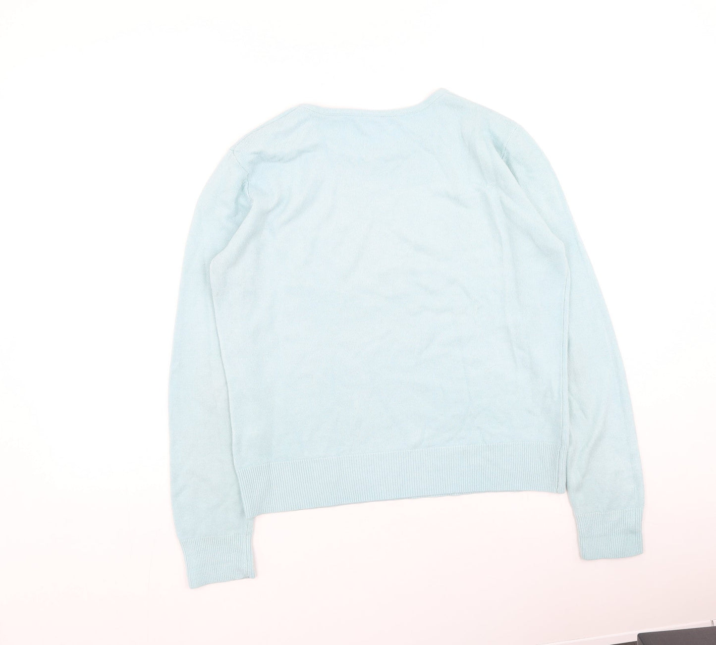 Primark  Womens Blue Round Neck  Acrylic Pullover Jumper Size 12