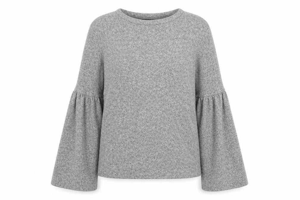 Zara Womens Grey Round Neck  Viscose Pullover Jumper Size S