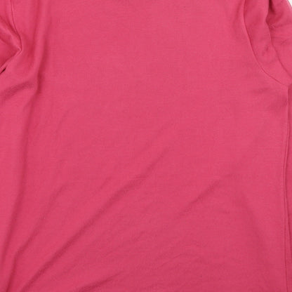 Pep&Co Womens Pink  Polyester Basic Blouse Size 8 Round Neck