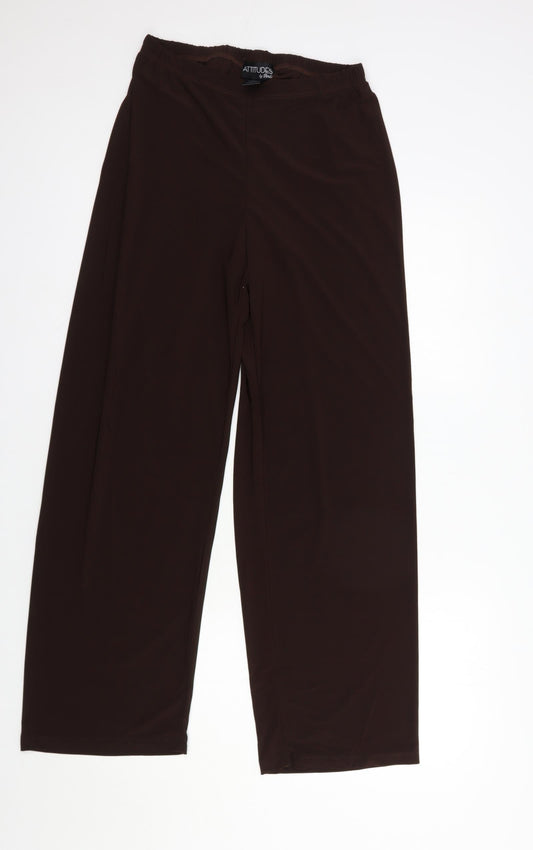 Attitudes Womens Brown  Polyester Trousers  Size S L29 in Regular