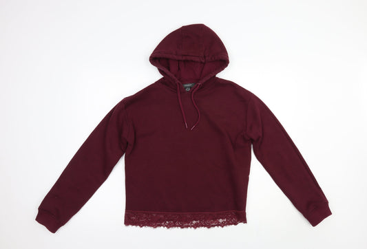 Primark Womens Purple  Polyester Pullover Hoodie Size 8  Pullover - Lace Detail