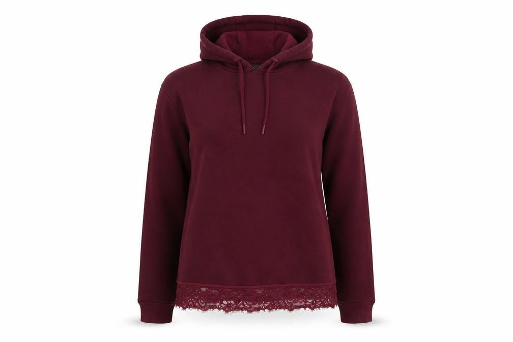 Primark Womens Purple  Polyester Pullover Hoodie Size 8  Pullover - Lace Detail