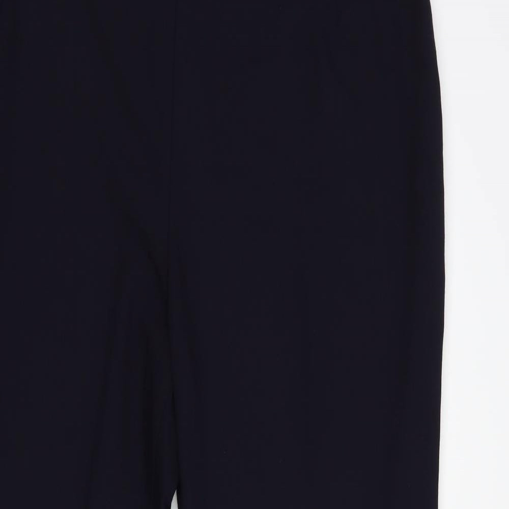 Marks and Spencer Womens Blue  Polyester Dress Pants Trousers Size 18 L27 in Regular Zip
