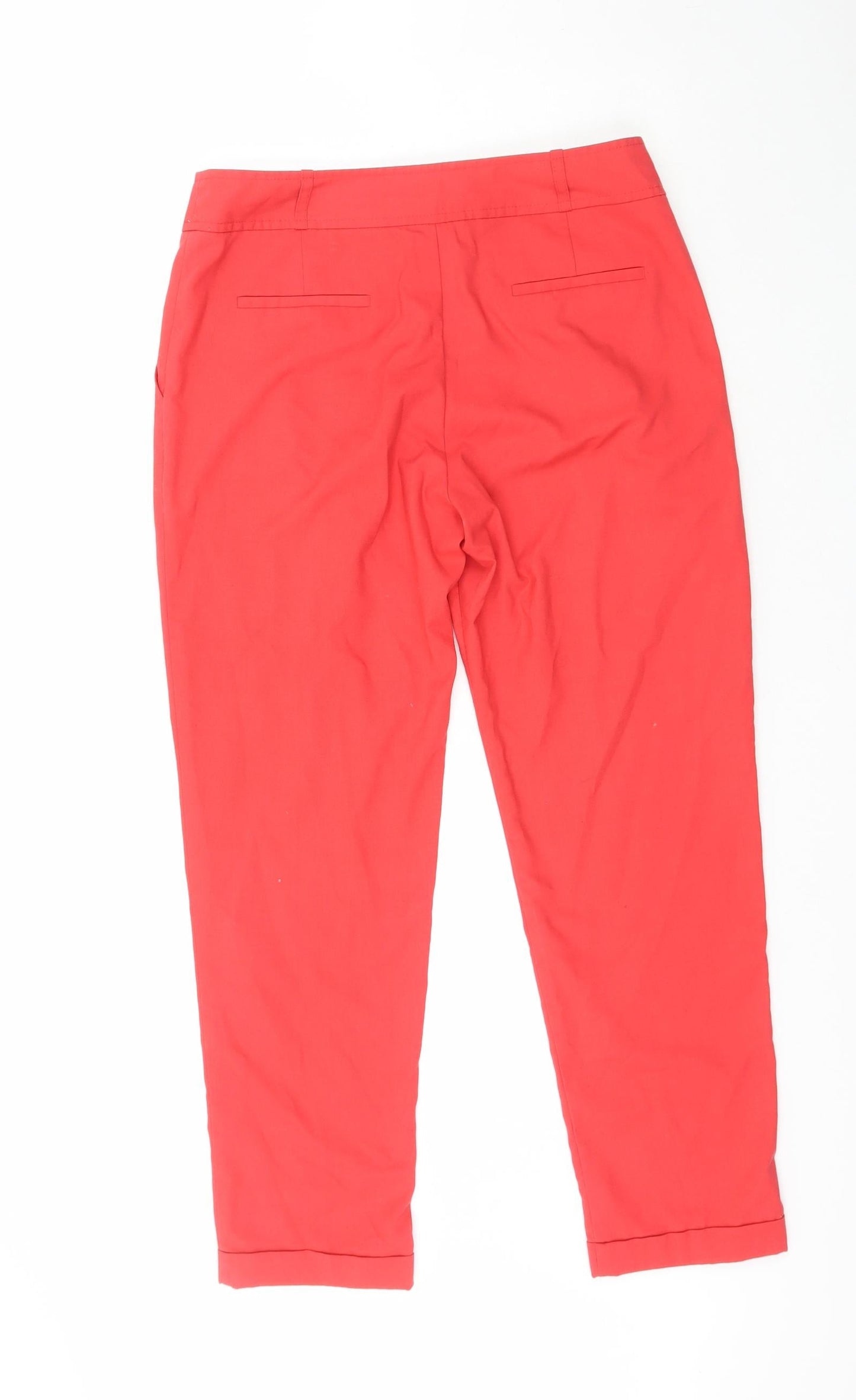 NEXT Womens Orange  Polyurethane Trousers  Size 10 L26.5 in Regular