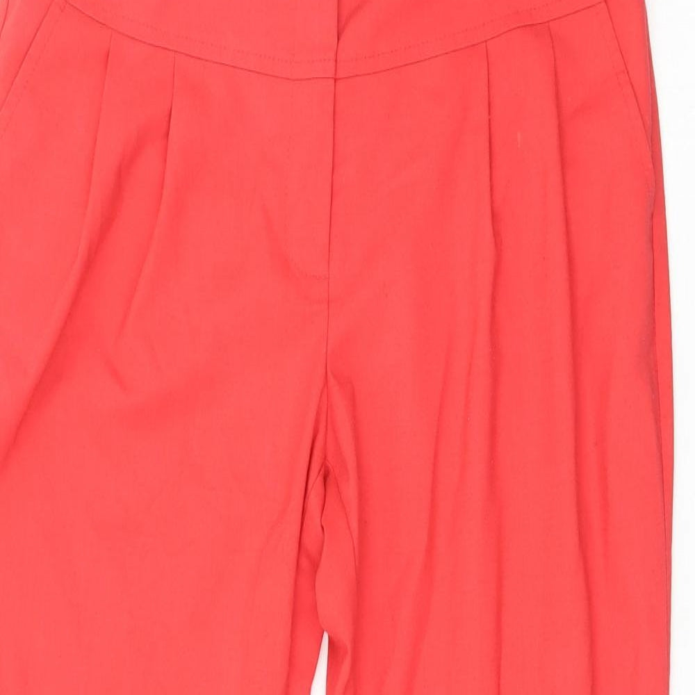 NEXT Womens Orange  Polyurethane Trousers  Size 10 L26.5 in Regular