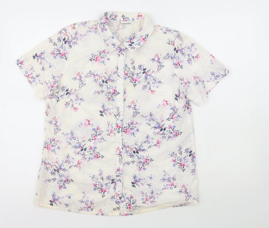 Damart Boys Multicoloured  100% Cotton Basic Button-Up Size 14 Years Collared  - Flowers