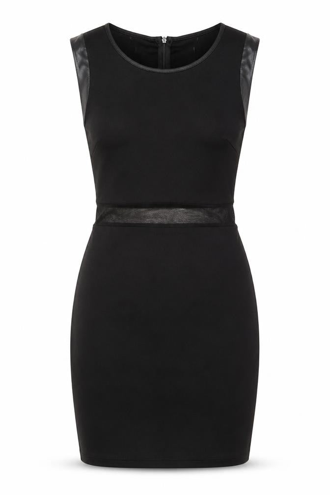 F&H Womens Black  Polyester Bodycon  Size L  Boat Neck