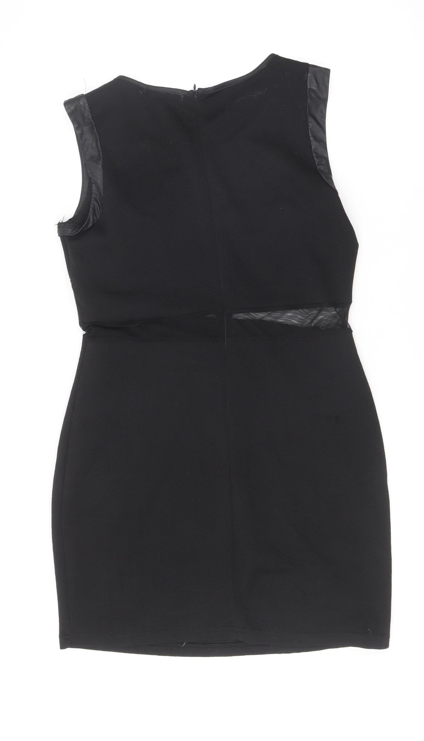 F&H Womens Black  Polyester Bodycon  Size L  Boat Neck