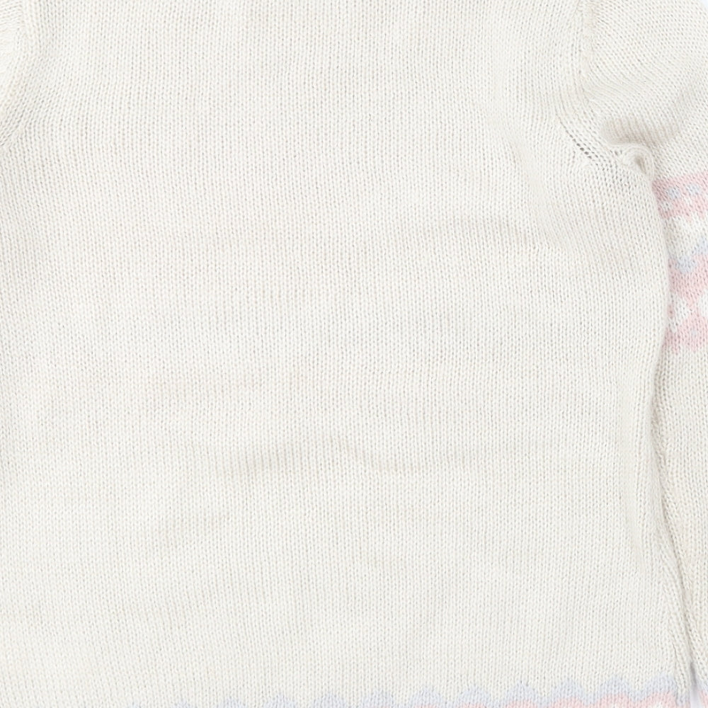 Dorothy Perkins Womens Beige Round Neck  Acrylic Pullover Jumper Size 10