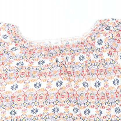 BPC Selection  Womens Multicoloured Geometric Polyester Basic T-Shirt Size XL Off the Shoulder