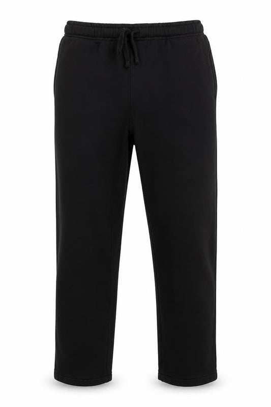 Easy Mens Black  Cotton Sweatpants Trousers Size M L25 in Regular Drawstring - Cropped