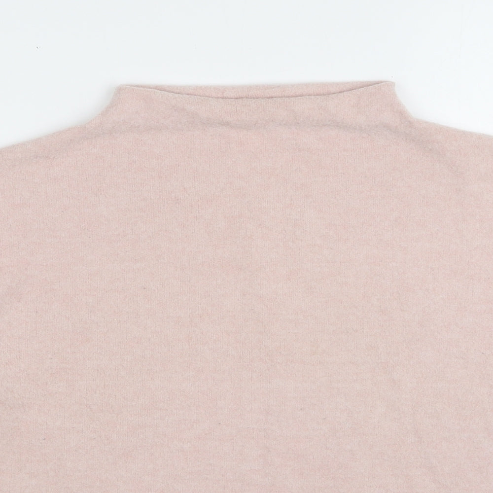 H&M Womens Pink High Neck  Viscose Pullover Jumper Size XS