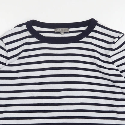 Preloved First Avenue Womens Multicoloured Round Neck Striped Polyester Pullover Jumper Size M - Detail