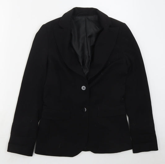 Internacionale Womens Black  Polyester Jacket Suit Jacket Size 12