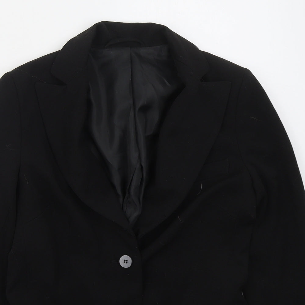 Internacionale Womens Black  Polyester Jacket Suit Jacket Size 12