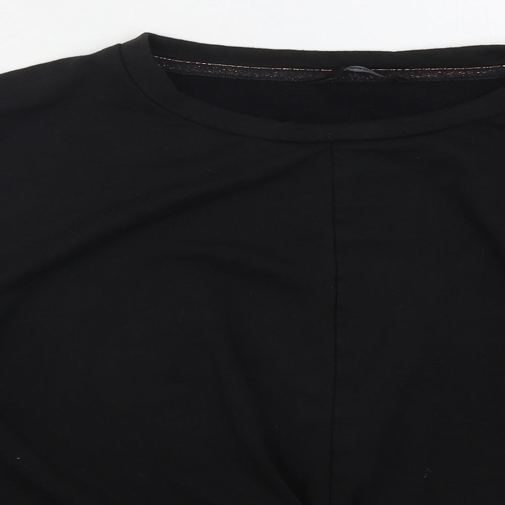 George Womens Black  Viscose Pullover Sweatshirt Size M  Pullover - Twist Front