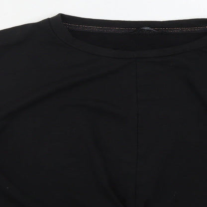 Preloved George Womens Black  Viscose Pullover Sweatshirt Size M  Pullover - Twist Front - Detail