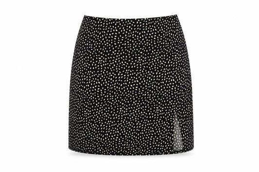 SHEIN Womens Black Geometric Polyester A-Line Skirt Size M
