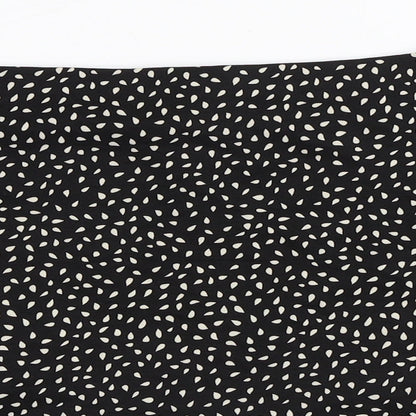 SHEIN Womens Black Geometric Polyester A-Line Skirt Size M