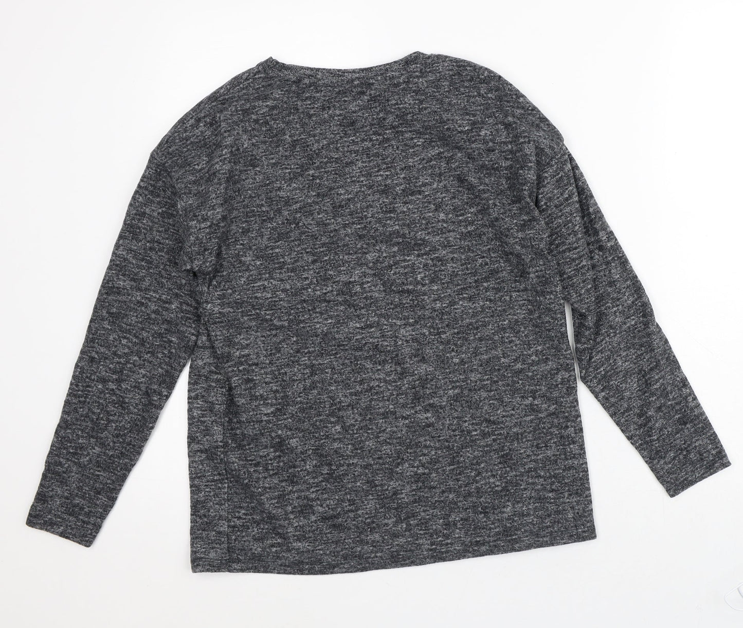Zara Womens Grey  Cotton Pullover Sweatshirt Size S