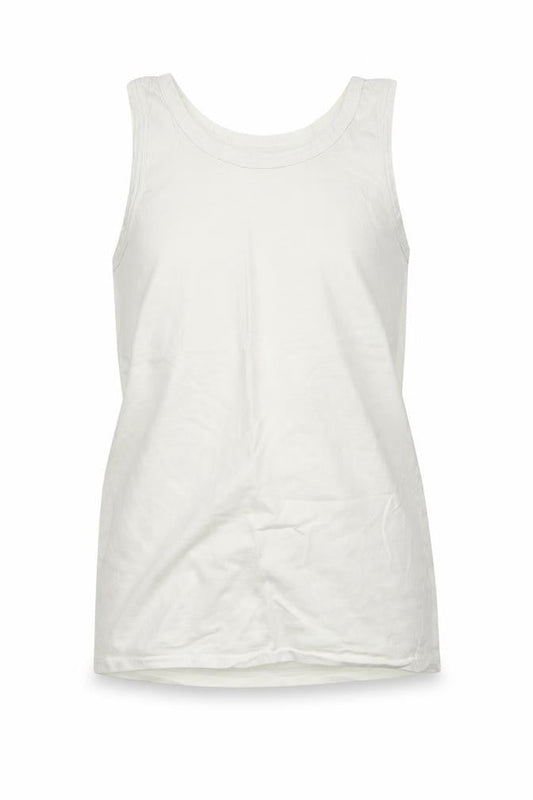 Smart Start Girls White  100% Cotton Basic Tank Size 10-11 Years Round Neck
