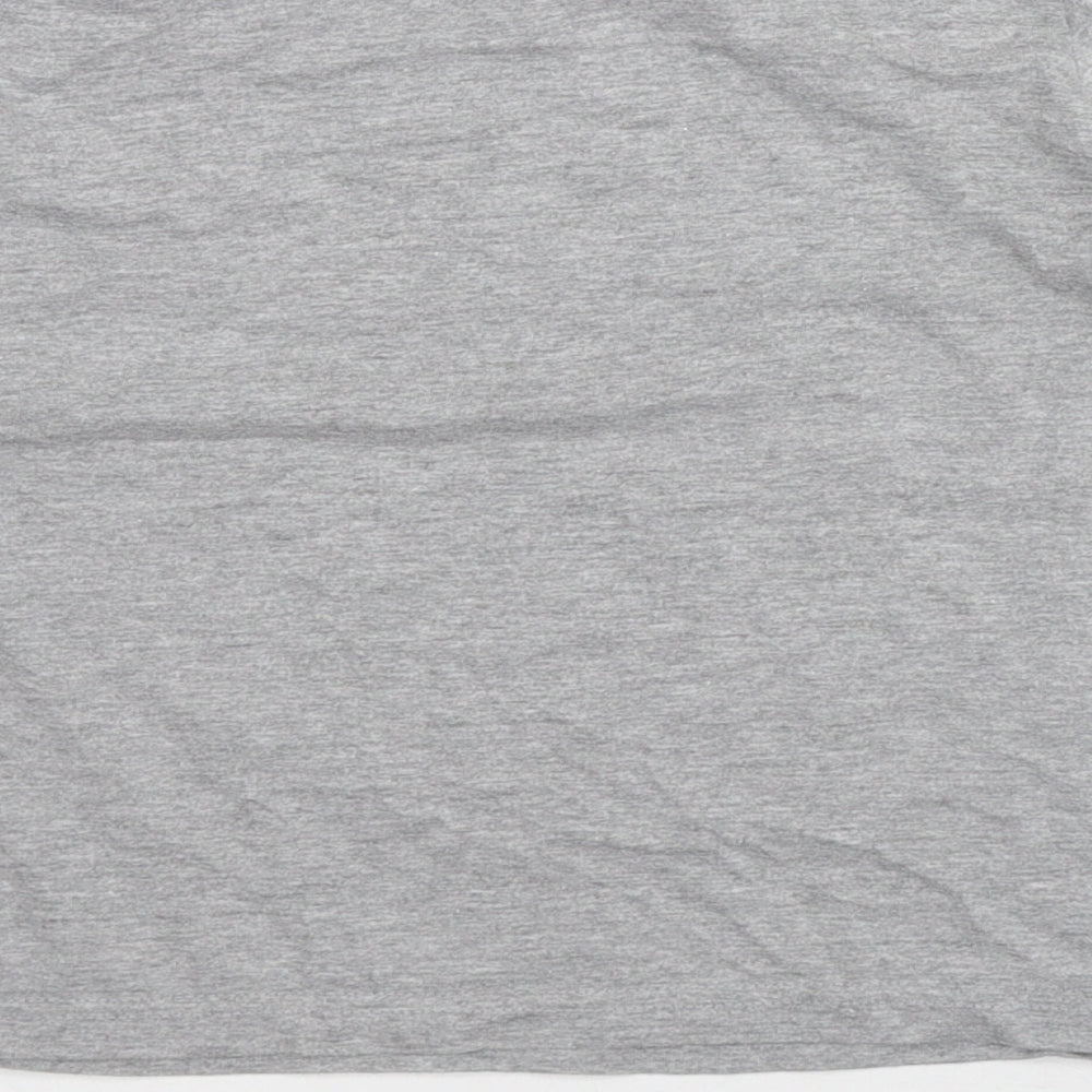 Primark Boys Grey  Cotton Pullover T-Shirt Size 6-7 Years Crew Neck  - Stegosaurus