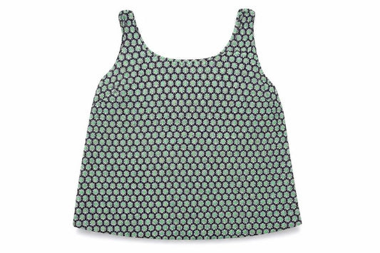 George Womens Green Floral Polyester Camisole Tank Size 12 Round Neck