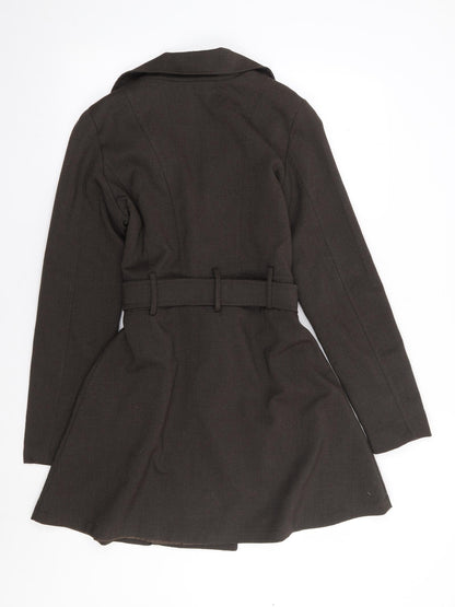 Preloved VOV Womens Brown   Jacket Coat Size M  Button - Back