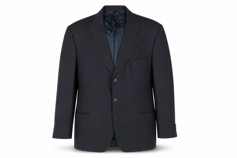 Preworn Mens Blue  Wool Jacket Suit Jacket Size 44