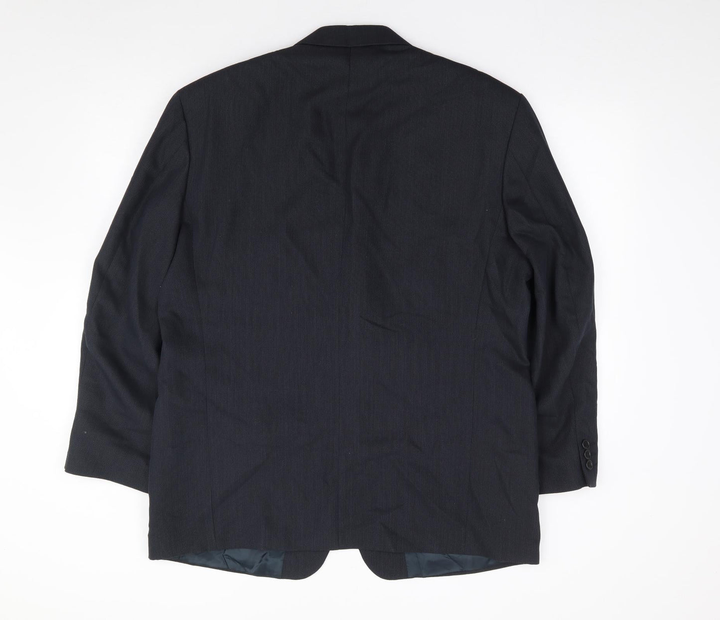 Preworn Mens Blue  Wool Jacket Suit Jacket Size 44