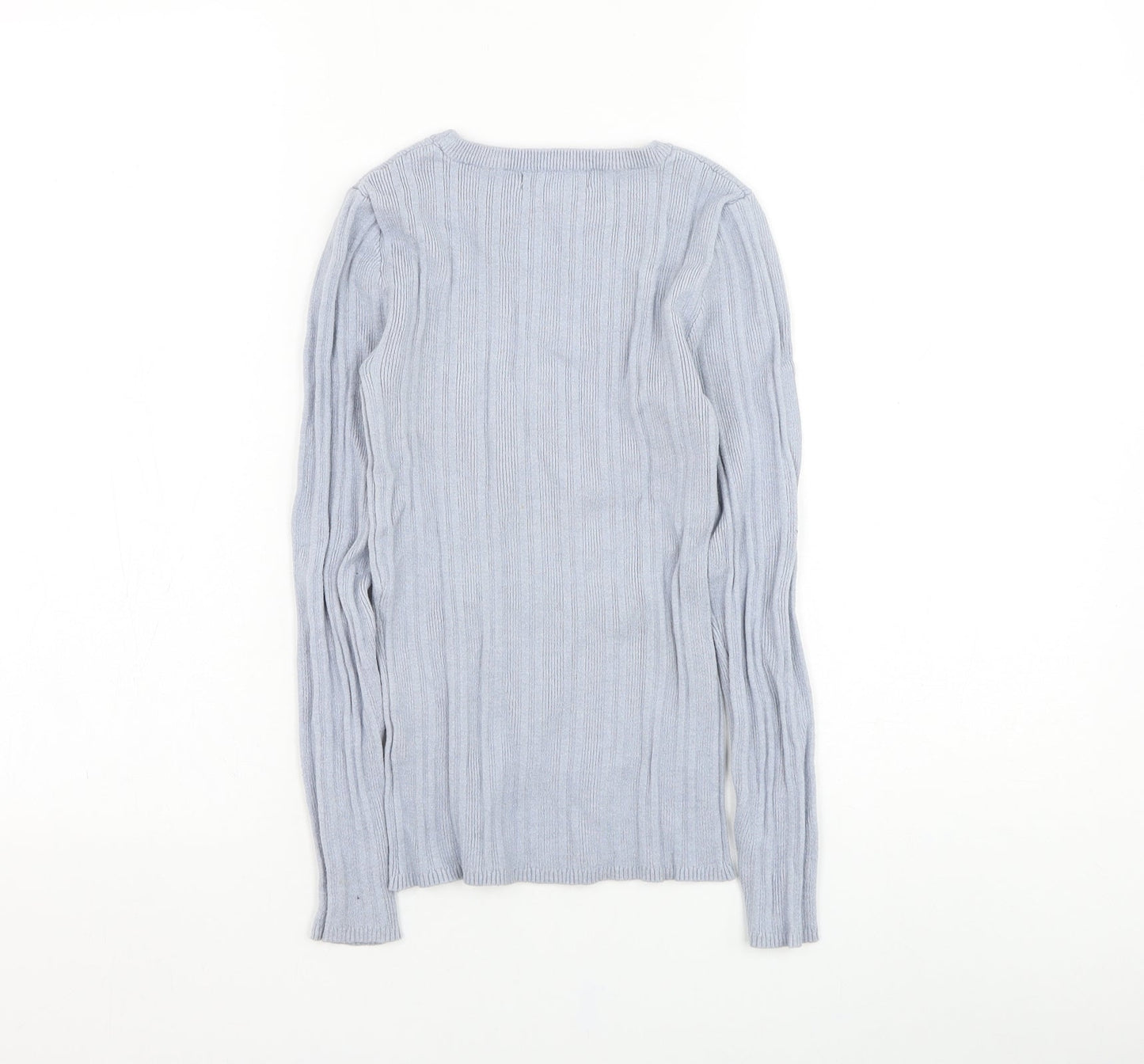 Primark Womens Blue Round Neck  Viscose Pullover Jumper Size 10