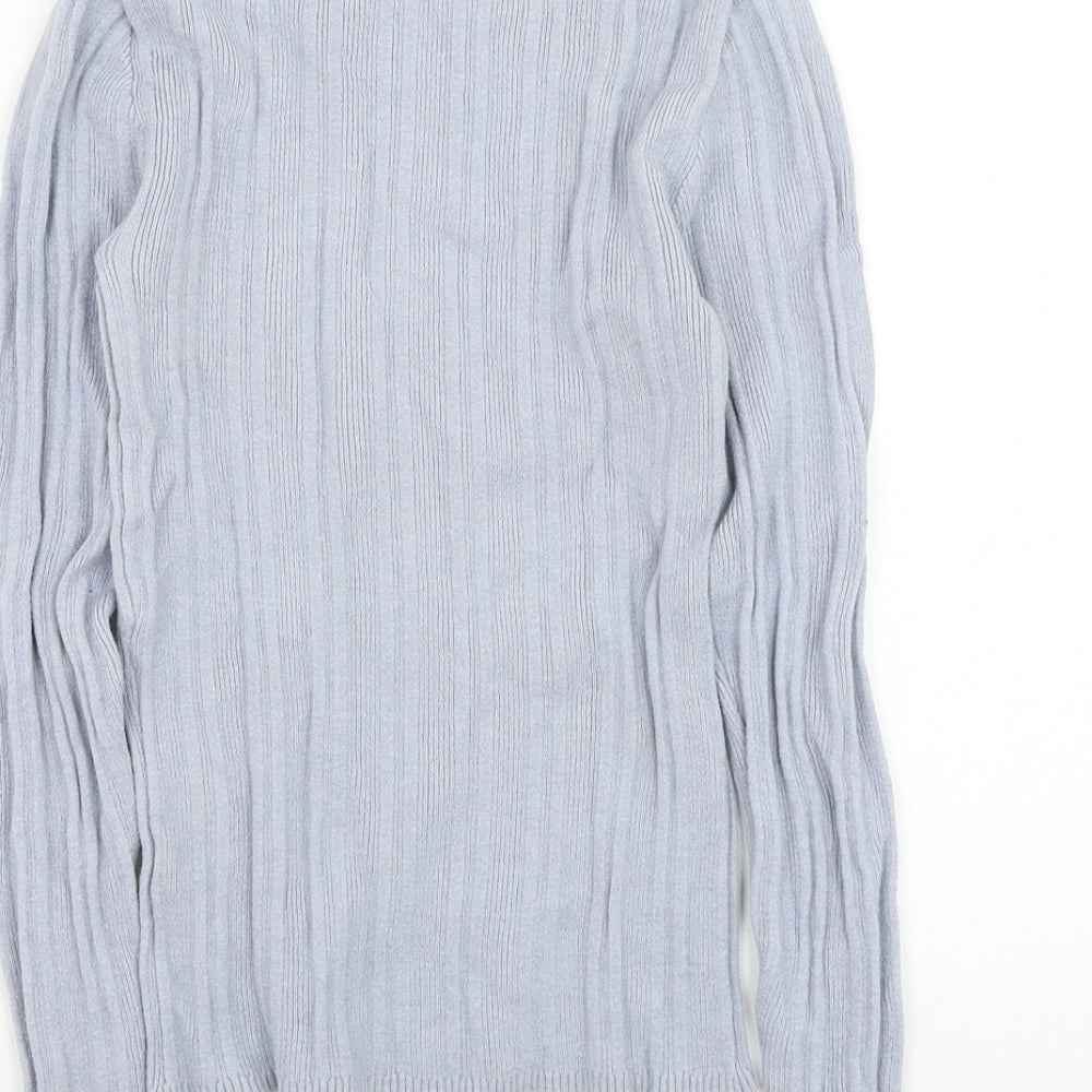 Primark Womens Blue Round Neck  Viscose Pullover Jumper Size 10
