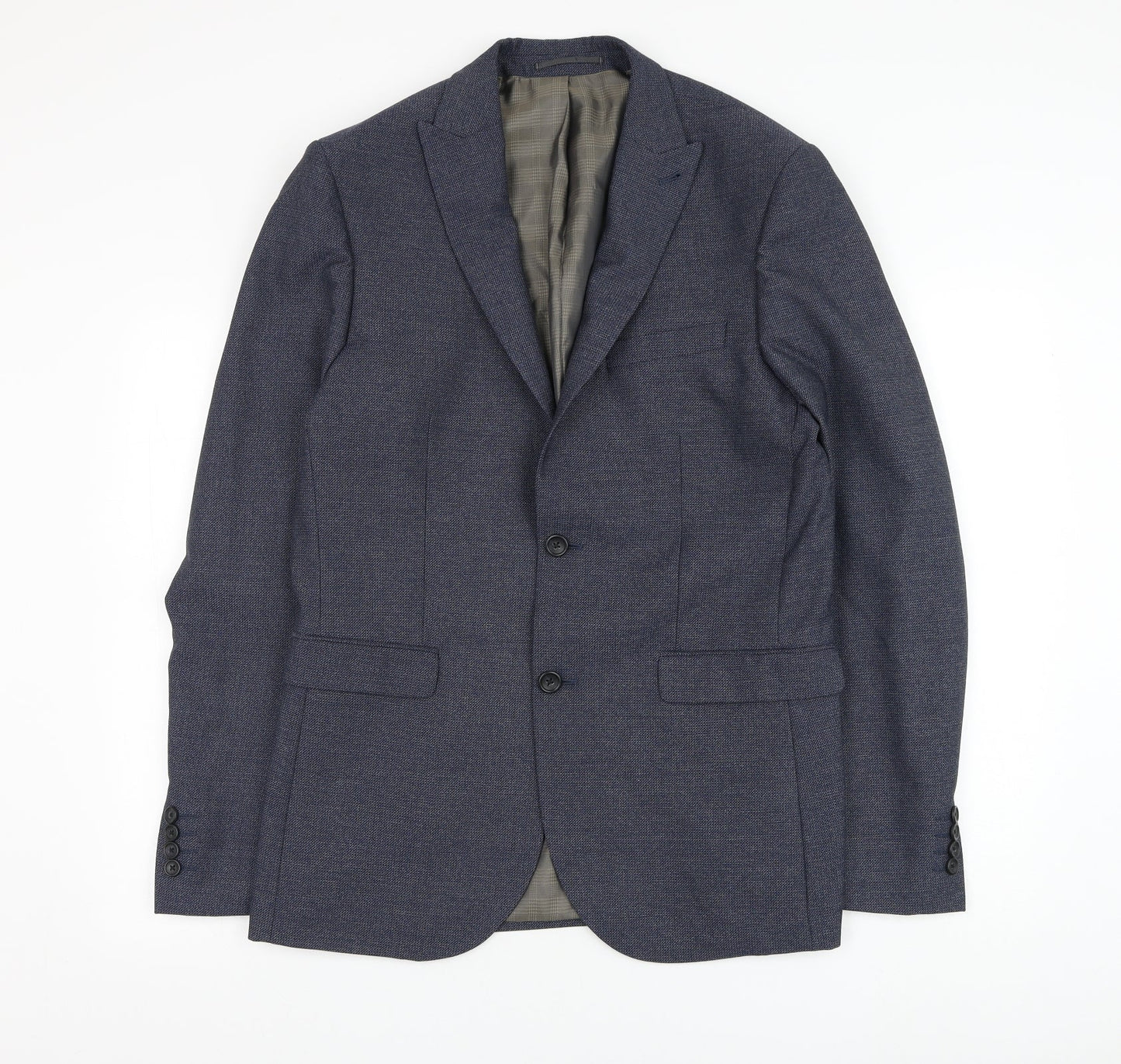 NEXT Mens Blue  Polyester Jacket Suit Jacket Size 40