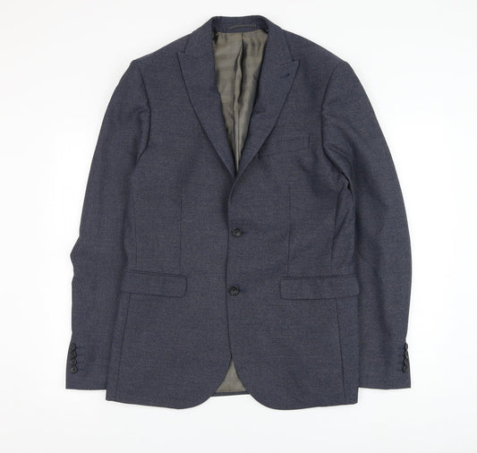 NEXT Mens Blue  Polyester Jacket Suit Jacket Size 40