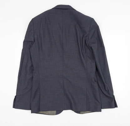 Next Mens Blue  Polyester Jacket Suit Jacket Size 40