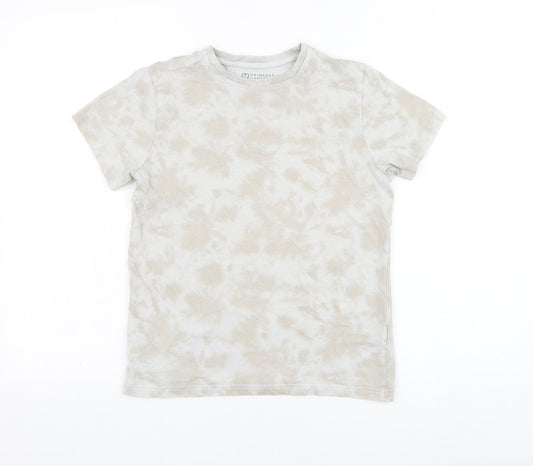 Primark Boys Grey  Cotton Basic T-Shirt Size 10-11 Years Round Neck Pullover - Tie dye