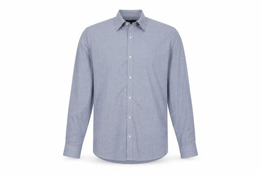 F&F Mens Blue  Polyester  Button-Up Size 15 Collared