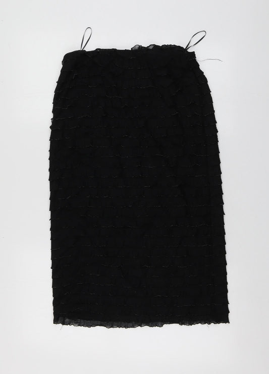 Gerard Womens Black  Polyester A-Line Skirt Size 12
