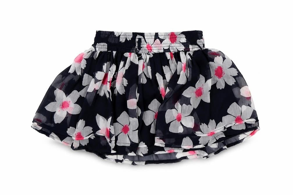 Young Dimension Girls Blue Floral Polyester Skater Skirt Size 3-4 Years  Regular