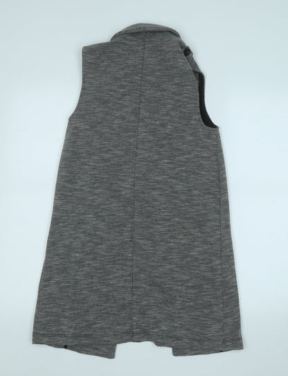 Miss Selfridge Womens Grey Collared  Polyester Cardigan Jumper Size 8