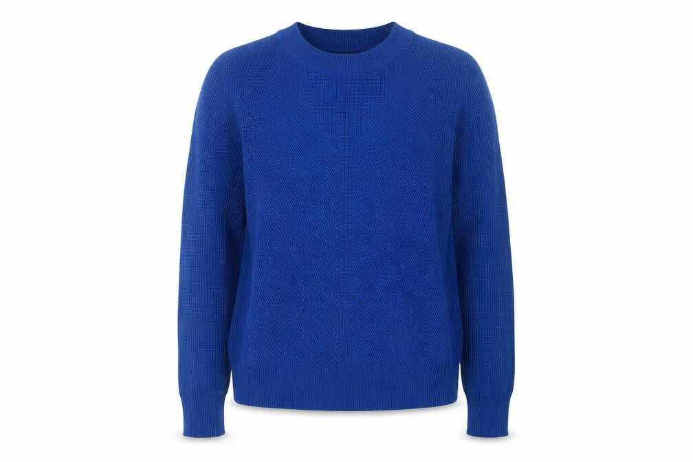TIFFOSI Womens Blue Round Neck  Acrylic Pullover Jumper Size XS