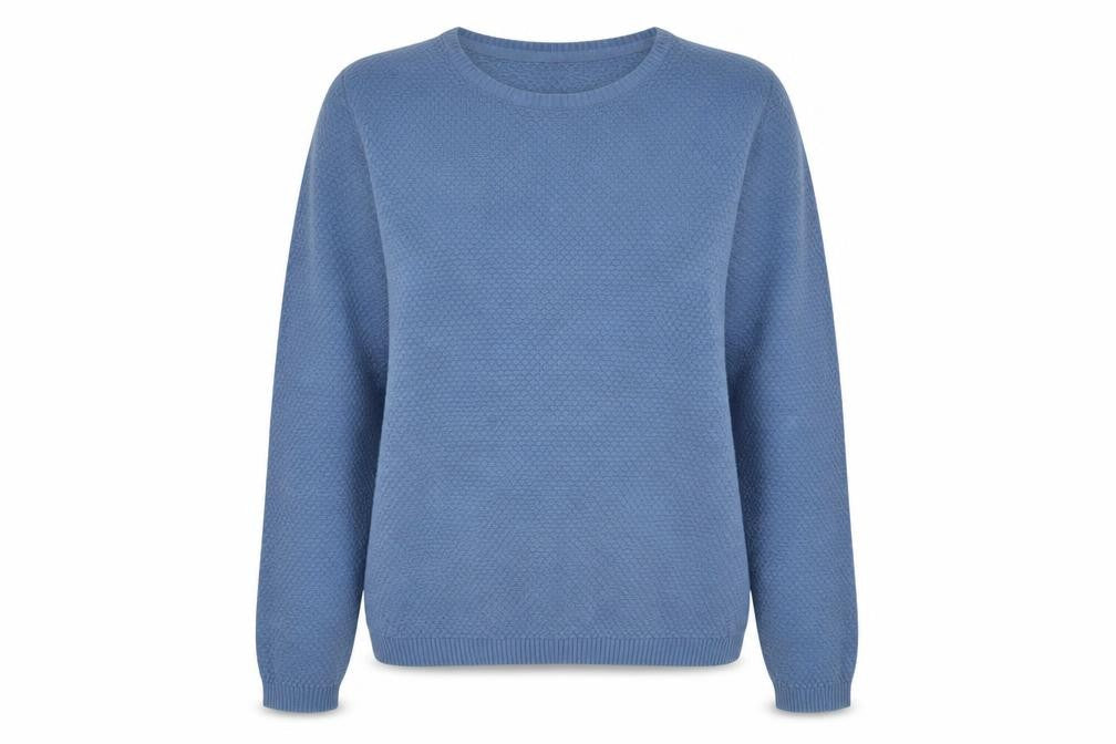TIFFOSI Womens Blue Round Neck  Cotton Pullover Jumper Size M