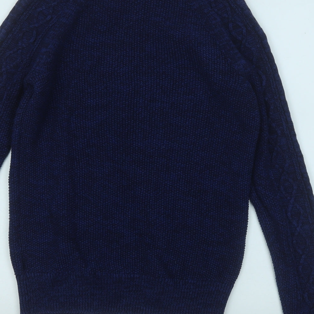 Gap Womens Blue Round Neck  Cotton Pullover Jumper Size XS