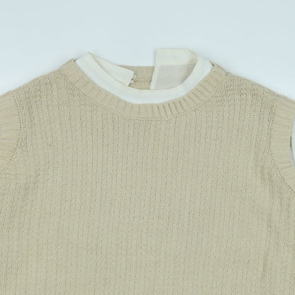 Preloved NEXT Womens Beige Round Neck  Cotton Pullover Jumper Size L - Detail