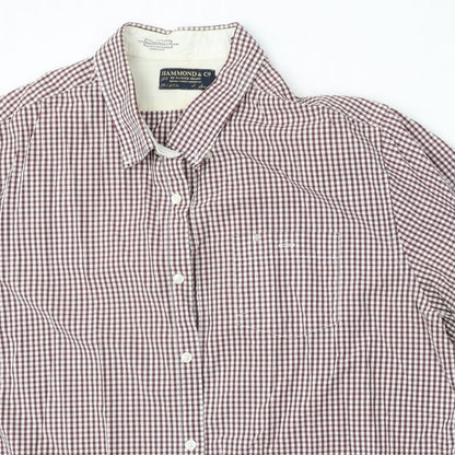 Preloved Hammond & Co Mens Multicoloured Check Cotton  Button-Up Size 2XL Collared Button - Detail