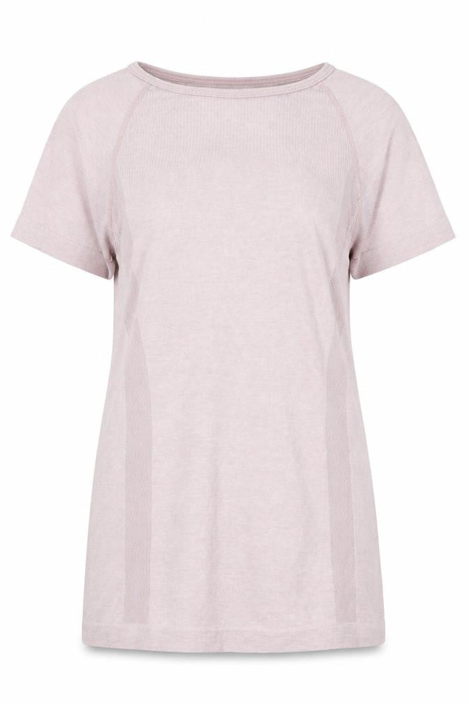 Workout Womens Pink  Polyester Basic T-Shirt Size 8 Round Neck