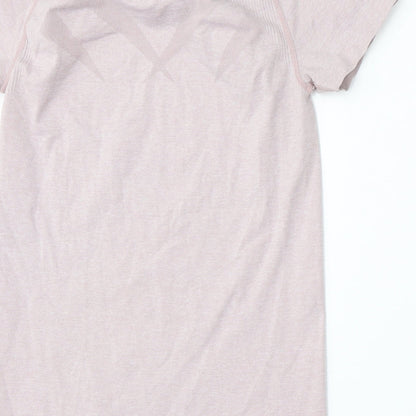 WorkOut Womens Pink  Polyester Basic T-Shirt Size 8 Round Neck