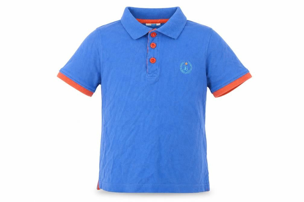 Jack Green Boys Blue  Cotton Basic Polo Size 5-6 Years Collared